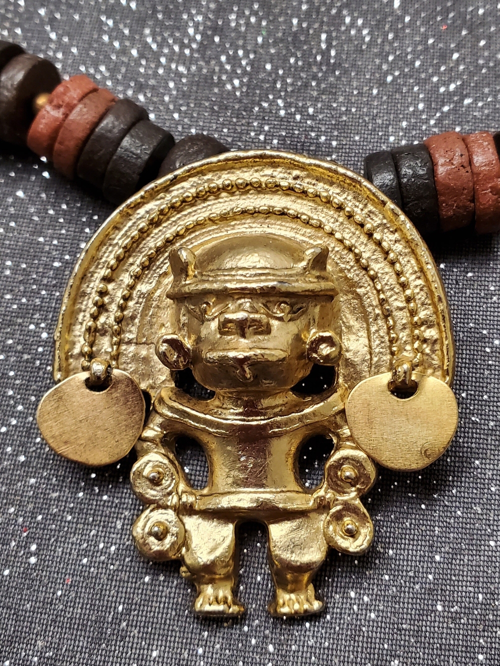 Gold-tone Tribal Pendant Necklace - Women Jewelry